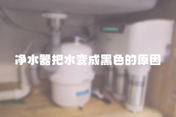 净水器把水变成黑色的原因？