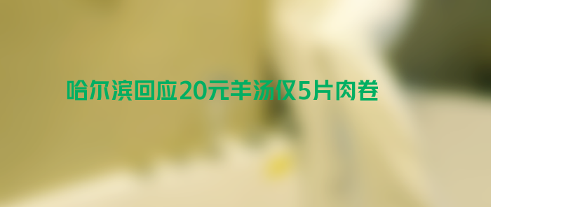 男子无奈吐槽价格 哈尔滨回应20元羊汤仅5片肉卷