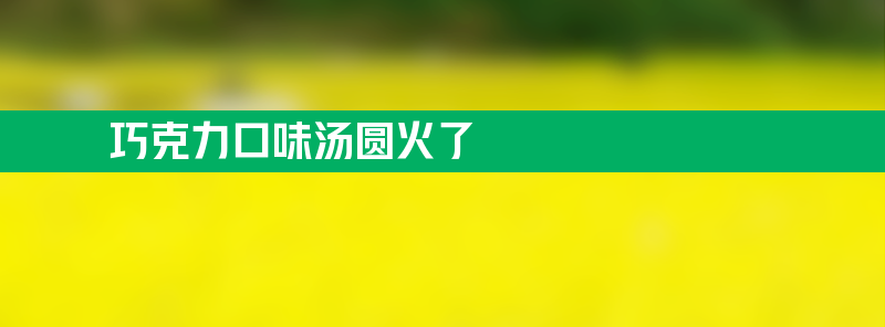 巧克力口味汤圆火了 不同地域口味偏好不同