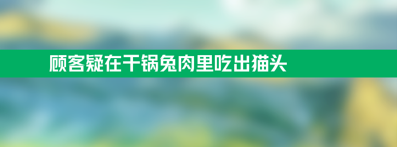 顾客疑在干锅兔肉里吃出猫头 又引发公众对食品安全关注