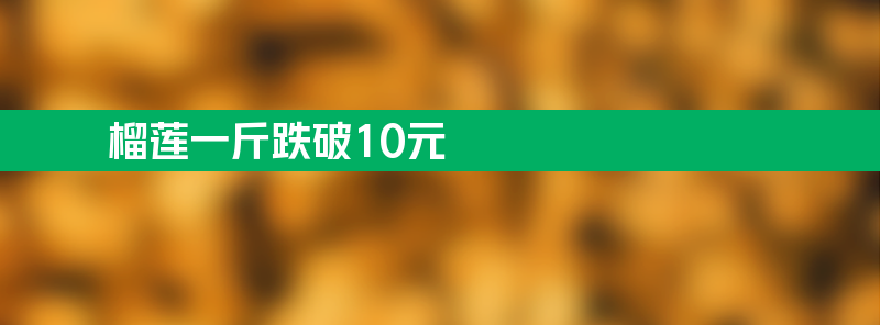 五月水果大量上市 昆明榴莲一斤跌破10元