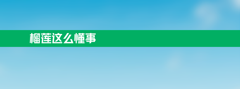 这么小的榴莲却这么懂事 外表普通小巧果肉超值