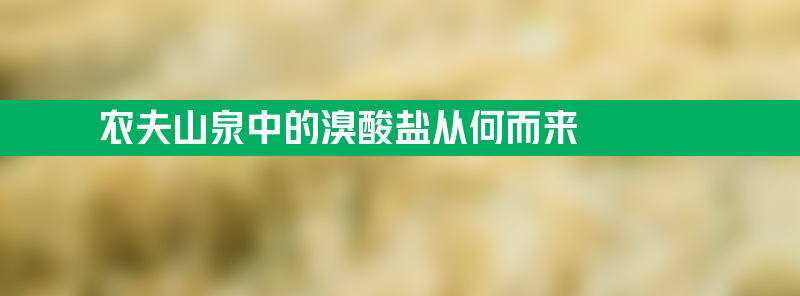 农夫山泉中的溴酸盐从何而来 欧盟标准为何更低？