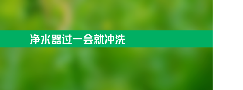 净水器过一会就冲洗咋回事？有大功率水流声