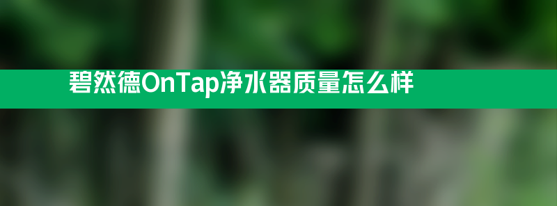 碧然德ontap净水器质量如何？值得买吗？