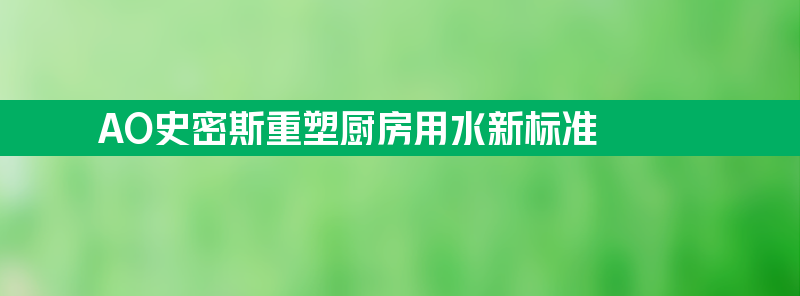 解决厨房用水问题 ao史密斯重塑厨房用水新标准