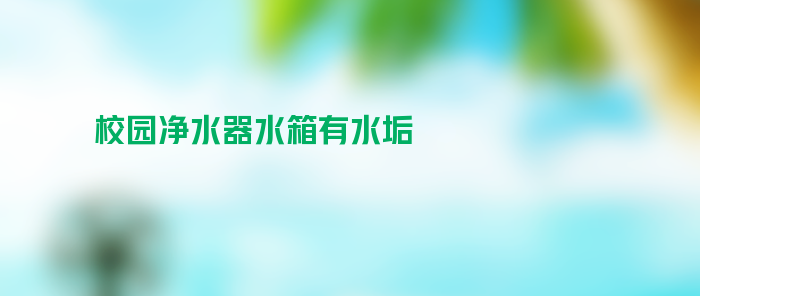 校园净水器水箱有水垢如何解决？