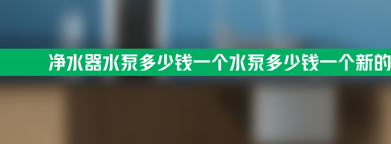 净水器水泵多少钱一个 净水器水泵多少钱一个新的？