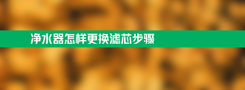 净水器怎样更换滤芯 净水器怎样更换滤芯步骤