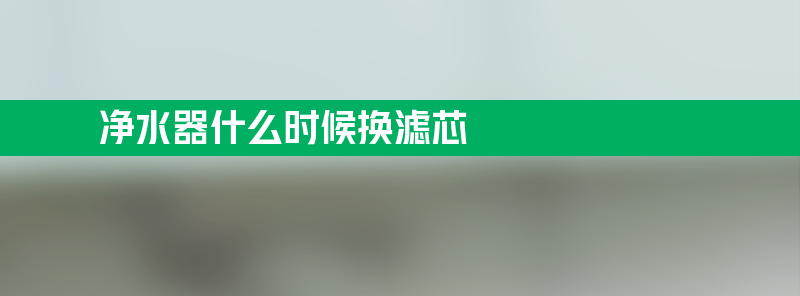 净水器什么时候换滤芯 净水器什么时候换滤芯是看水质再换滤芯吗