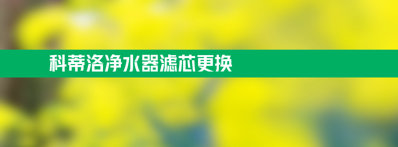 科蒂洛净水器滤芯更换 科蒂洛净水器滤芯更换教程