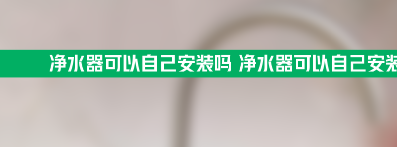 净水器可以自己安装吗 净水器可以自己安装吗安全吗