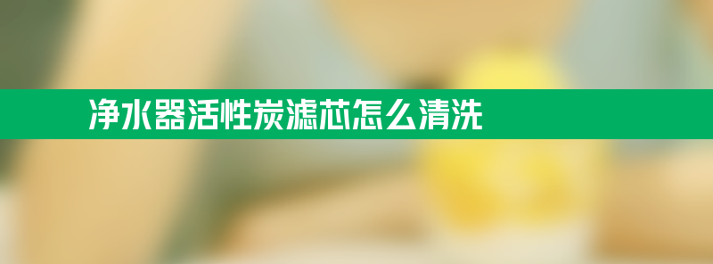 净水器活性炭滤芯怎么清洗 净水器活性炭滤芯怎么清洗步骤