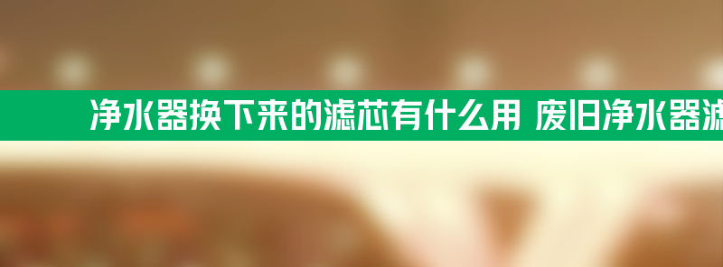 净水器换下来的滤芯有什么用 废旧净水器滤芯回收