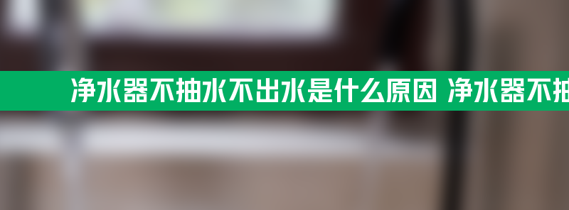 净水器不抽水不出水是什么原因 净水器不抽水不出水是什么原因方法