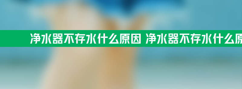 净水器不存水什么原因 净水器不存水什么原因怎么解决