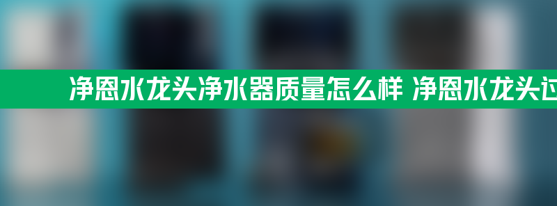 净恩水龙头净水器质量怎么样 净恩水龙头过滤器怎么样