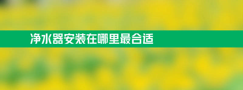 净水器安装在哪里最合适 净水器安装在哪里比较好