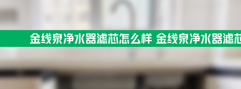 金线泉净水器滤芯怎么样 金线泉净水器滤芯价格