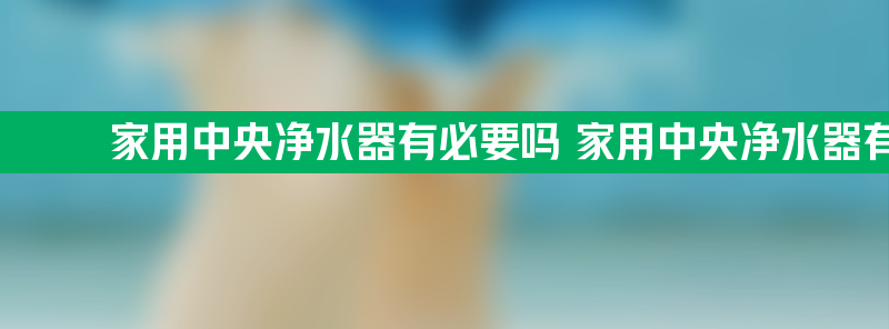 家用中央净水器有必要吗 家用中央净水器有必要吗