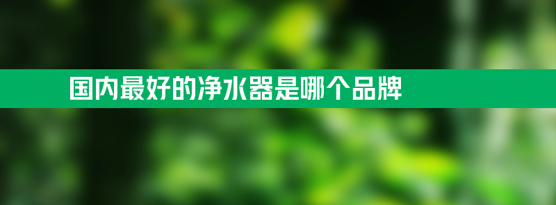 国内最好的净水器是哪个品牌 目前国内最好的净水器是哪个品牌