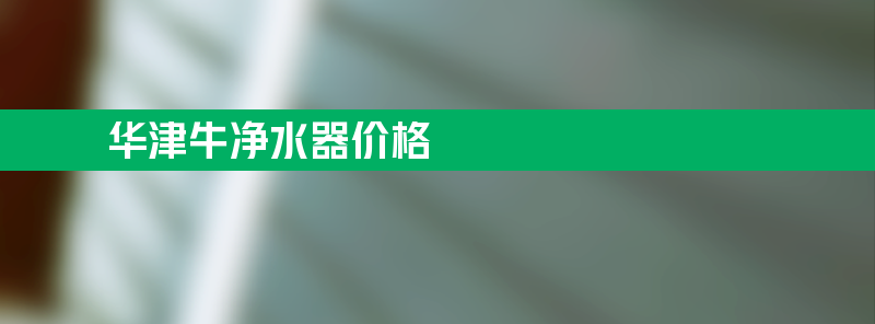 华津牛净水器价格 华津牛净水器价格多少