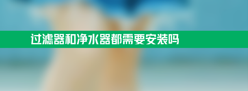 过滤器和净水器都需要安装吗 过滤器和净水器都需要安装吗