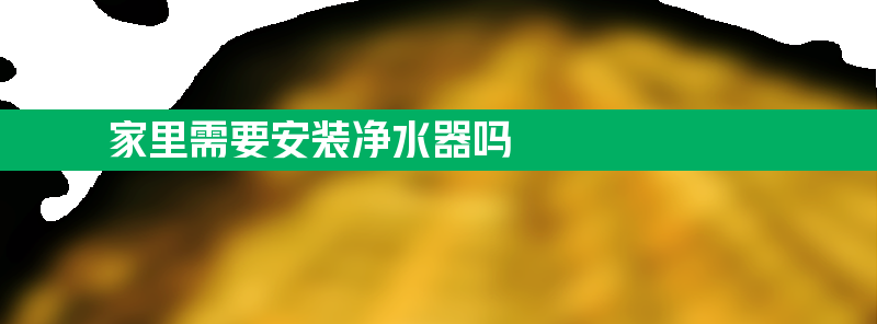 家里需要安装净水器吗 全屋前置过滤器有必要安装吗