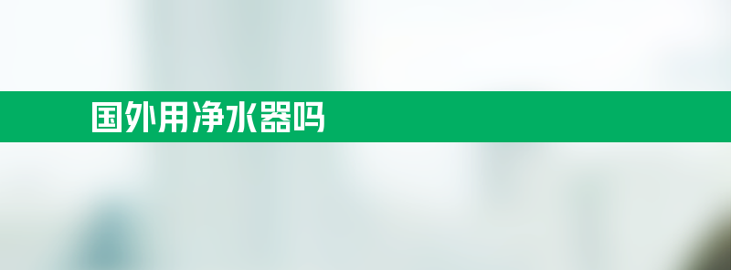 国外用净水器吗 国外的净水器和国内的有区别吗