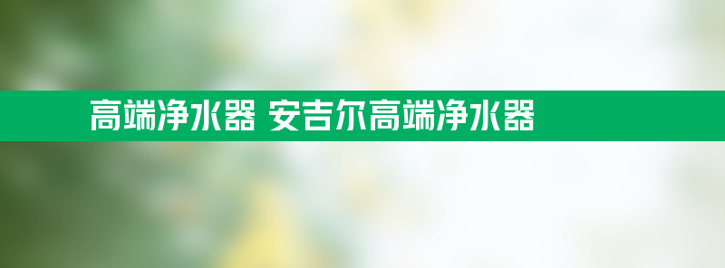 高端净水器 安吉尔高端净水器