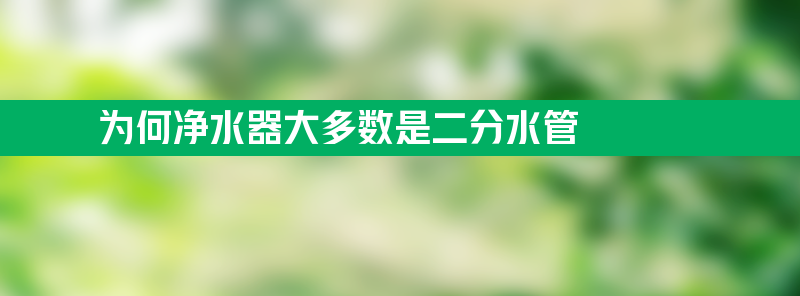 为何净水器大多数是二分水管？