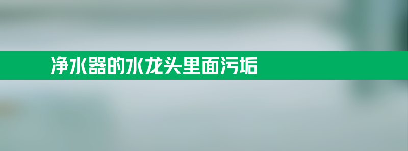 净水器的水龙头里面污垢