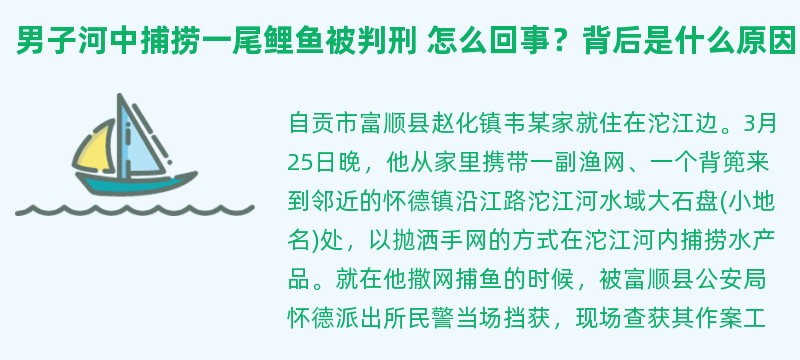 男子河中捕捞一尾鲤鱼被判刑 怎么回事？背后是什么原因？