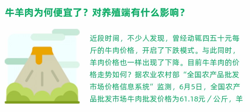 牛羊肉为何便宜了？对养殖端有什么影响？