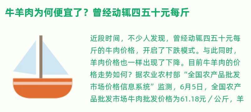 牛羊肉为何便宜了？曾经动辄四五十元每斤